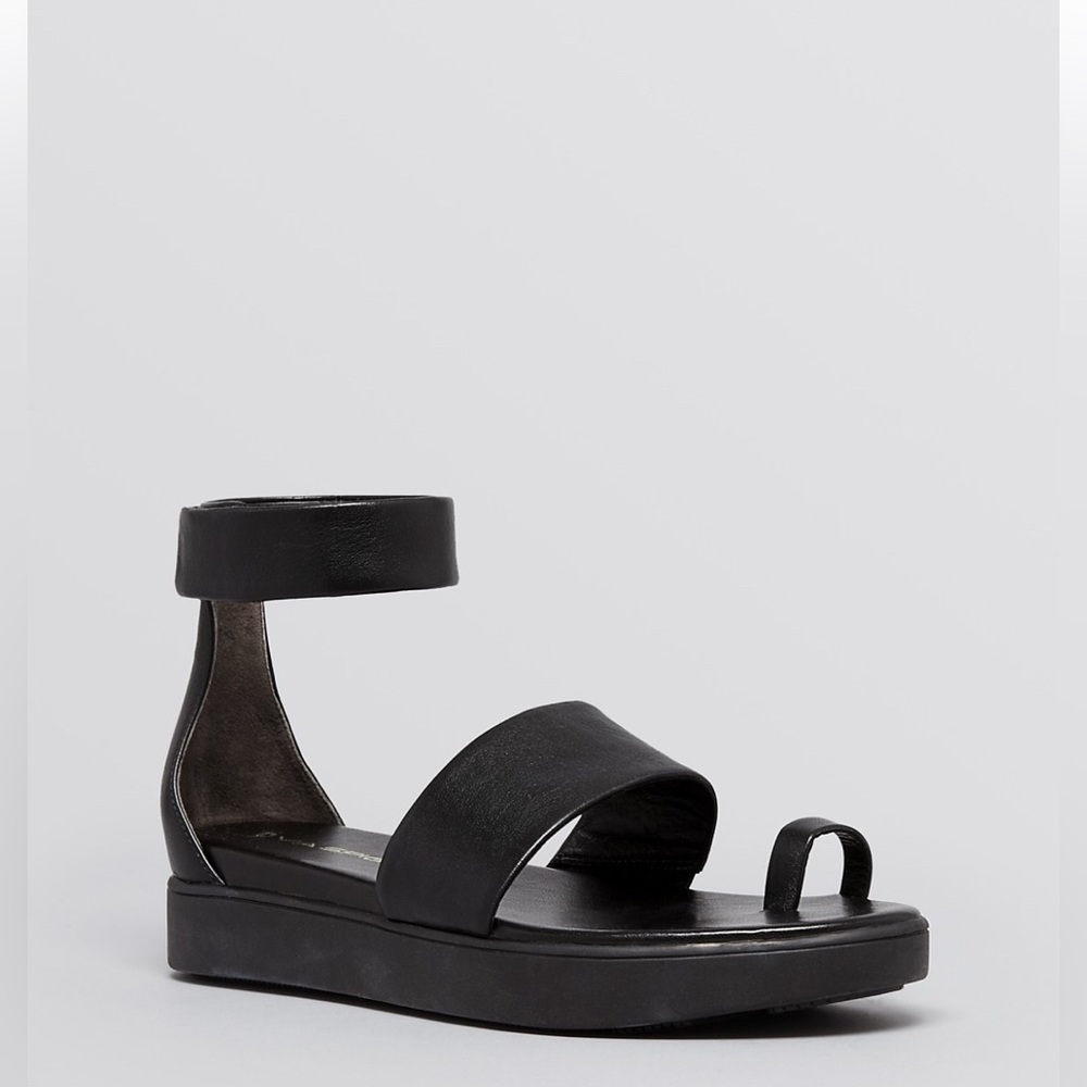 NEW Via Spiga Black Sandals sz 7.5 like Ann Demeulemeester iconic design